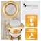 Newhouse Hardware Round Unlighted Wired Replacement Door Chime Push Button, Gold Rim with White Center FMB - alternate 2